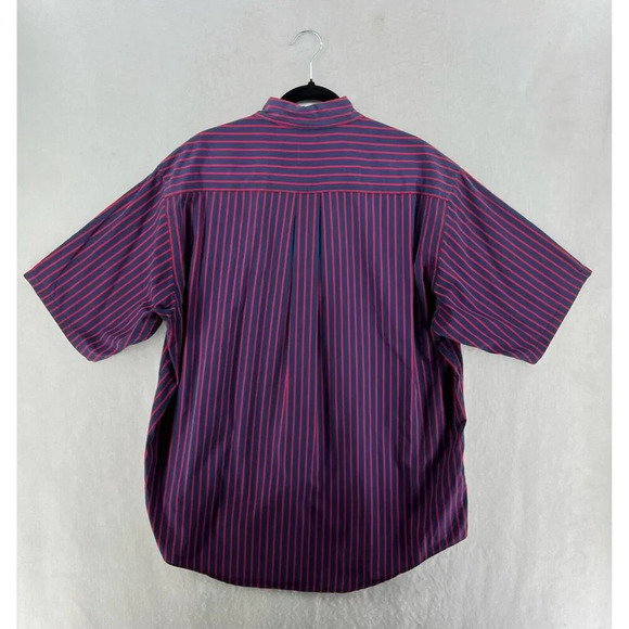 Brooks Brothers Button-Down Shirt Men's Sz L Blue Striped Collared Chest Pocket - Picture 2 of 9